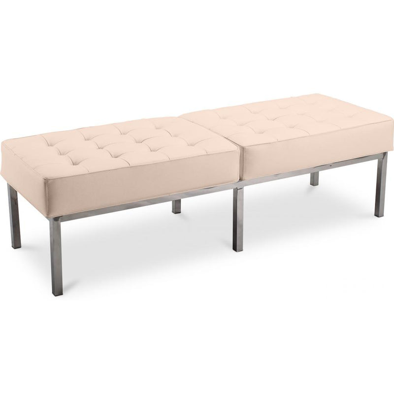 Banc rembourré en cuir - 3 places - Knoll