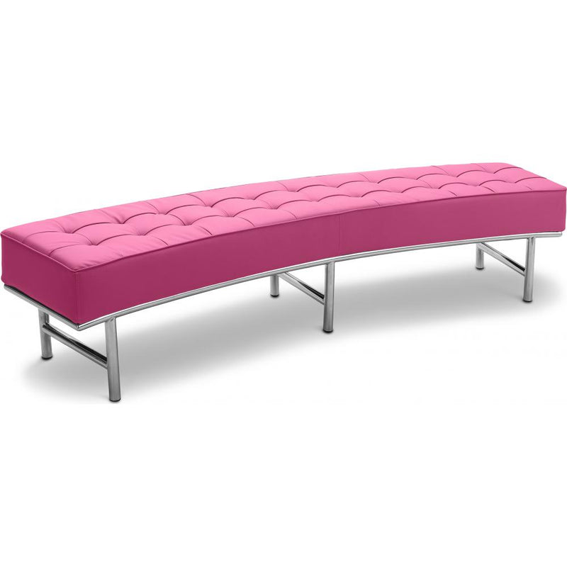 Banc Courbé - Revêtement en similicuir - Karlo