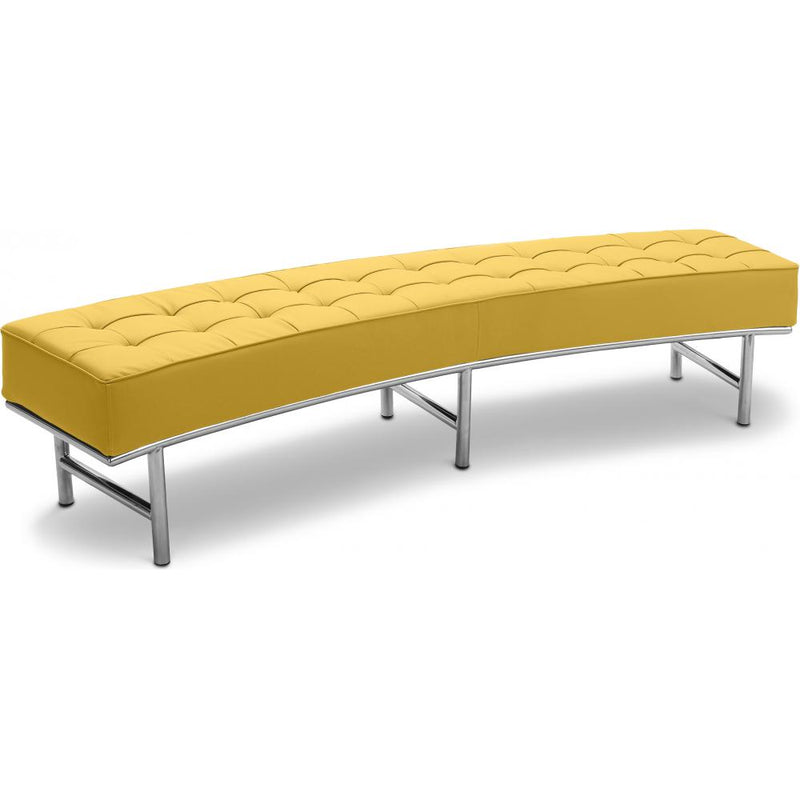 Banc Courbé - Revêtement en similicuir - Karlo