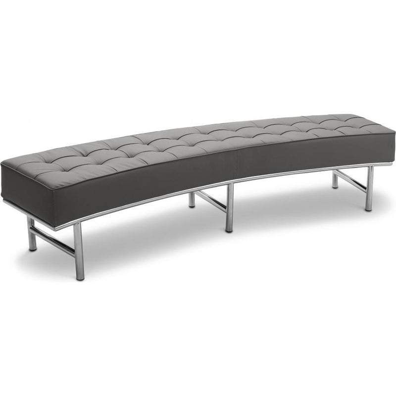 Banc Courbé - Revêtement en similicuir - Karlo