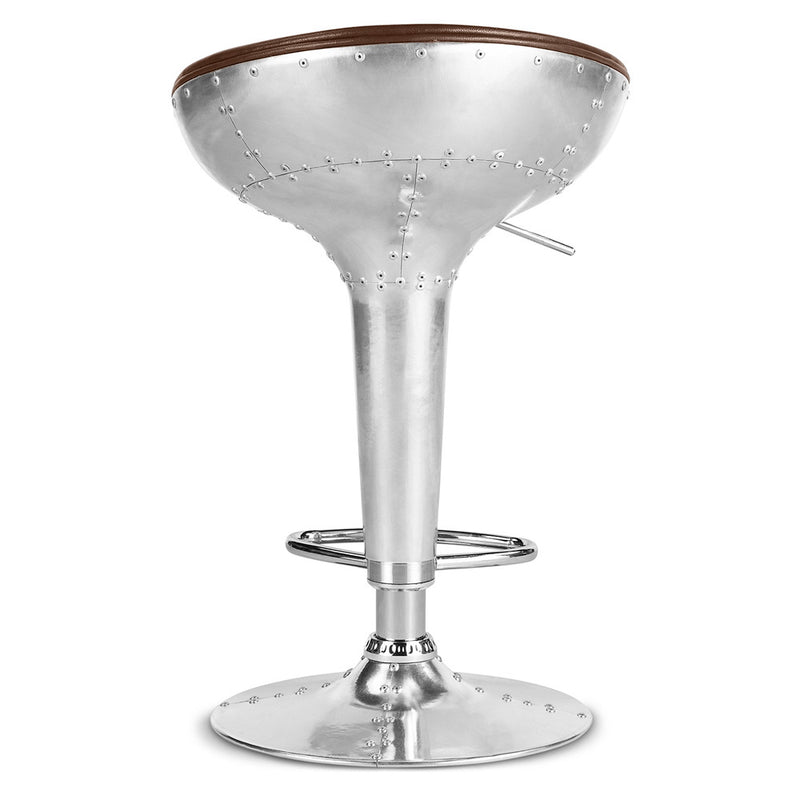 Okrągły metalowy stołek - w stylu lotniczym - 70 cm - Aviator