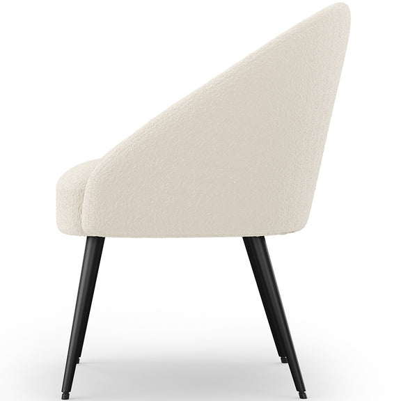 Dining Chair Upholstered Bouclé - Wasda - gallery 5