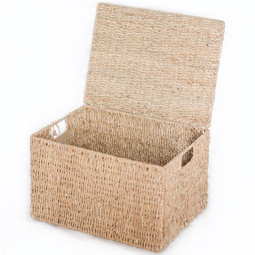 Natural Fiber Basket with Lid - 40x30CM - Maracay
