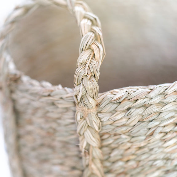 Natural Fiber Basket with Handles - 30x30CM - Taral - gallery 3