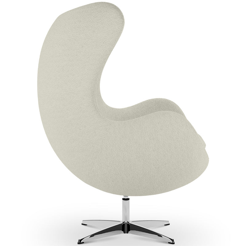 Armchair with armrests - Upholstered in Boucle Fabric - Brave