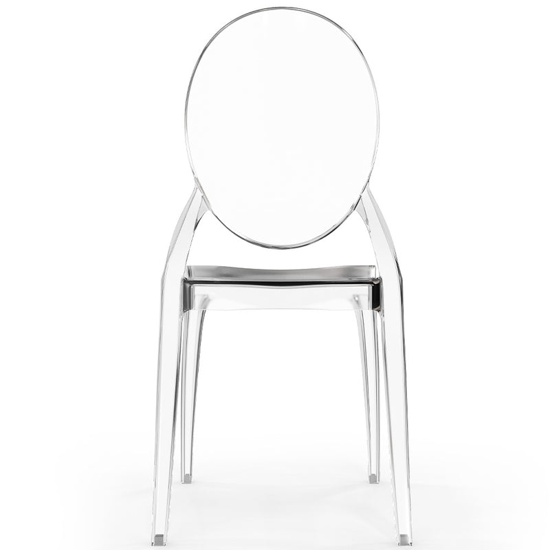 Pack of 4 Dining Chairs Transparent - Estilo Victoria - gallery 8