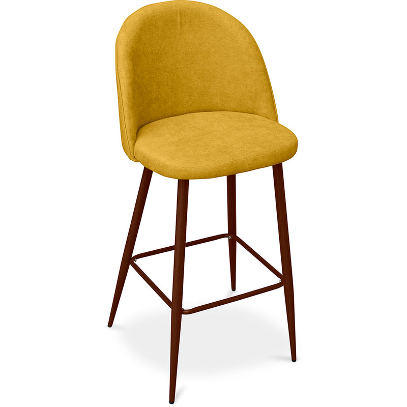 Gepolsterter Stoffhocker - Skandinavisches Design - 76cm - Evelyne