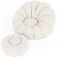 Upholstered Armchair with Ottoman - White Boucle - Rubi - gallery 1