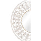 Miroir mural - Design rond Boho Bali blanc (60 cm) - Lenai