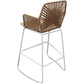 Sgabello da bar design Boho Bali in rattan sintetico 75cm - Tale