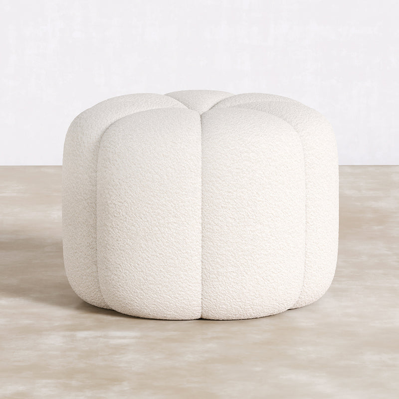Pouf Round Bouclé Fabric - Harley