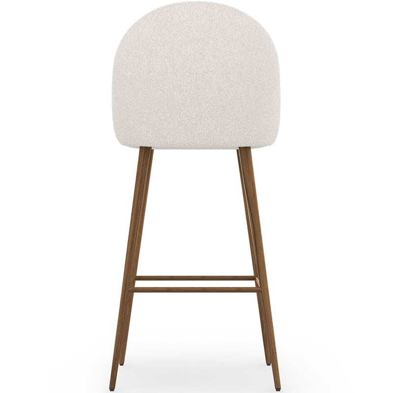 Stool Upholstered in Bouclé Fabric - Scandinavian Design - 76 cm - Evelyne