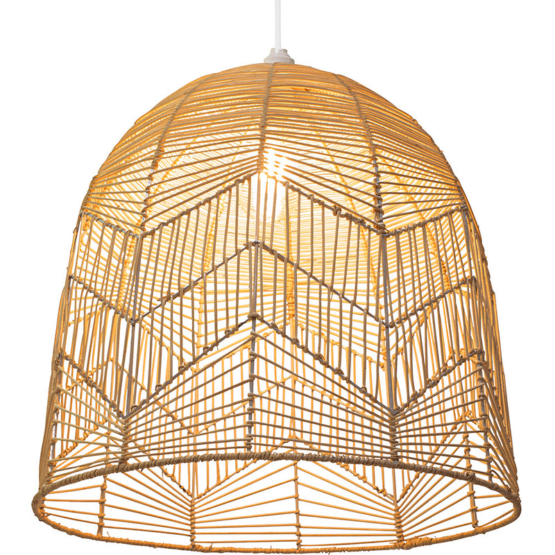 Lampada a sospensione dal design boho balinese in rattan naturale - Bu