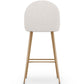 Stool Upholstered in Bouclé Fabric - Scandinavian Design - 76 cm - Evelyne