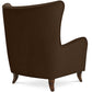 Cadeirão de design vintage Katrine com capitoné - Tecido