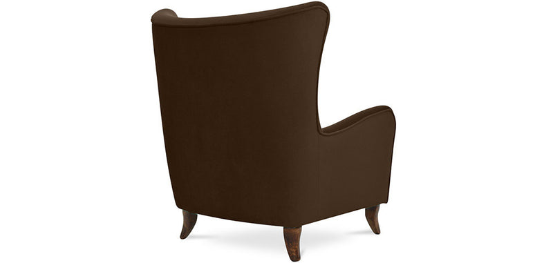 Cadeirão de design vintage Katrine com capitoné - Tecido