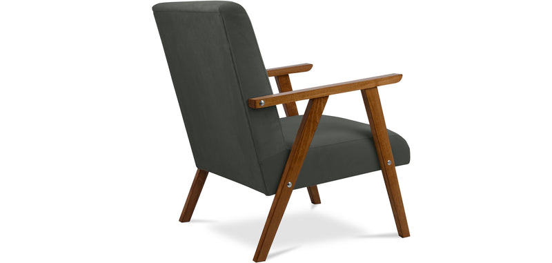 Fauteuil en bois avec accoudoirs - Revêtu de tissu - Odí