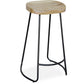 Barstol - Industriell design - Tre og metall - 76cm - Adriel