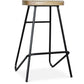 Barhocker - Industrielles Design - Holz und Metall - 75 cm - Inteus