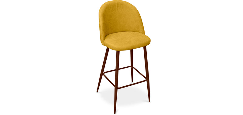 Tabouret rembourré en tissu - Design scandinave - 73cm - Evelyne