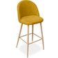Tabouret tapissé en tissu - design scandinave - 73cm - Evelyne
