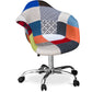 Chaise de bureau avec accoudoirs - Chaise de bureau à roulettes - Tapissée en patchwork - Pixi