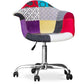 Chaise de bureau avec accoudoirs - Chaise de bureau à roulettes - Tapissée en patchwork - Ray