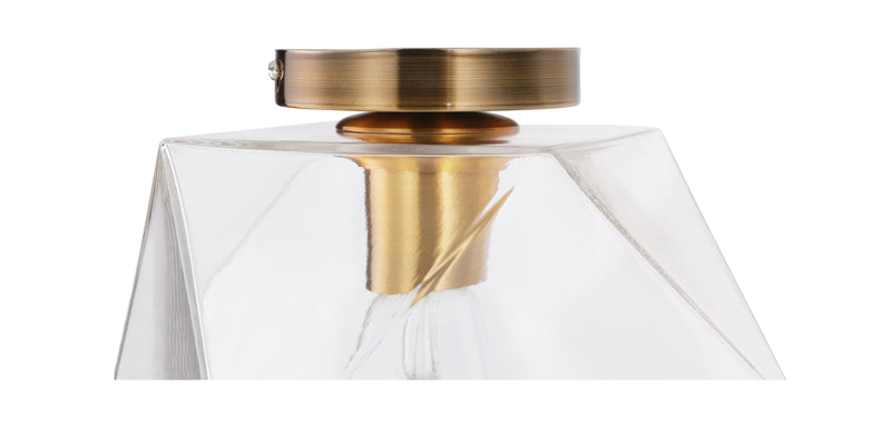 Lampe de plafond en cristal - Monture encastrée design rétro - Avo