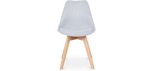 Chaise de salle à manger tapissée de tissu - Style scandinave - Denisse