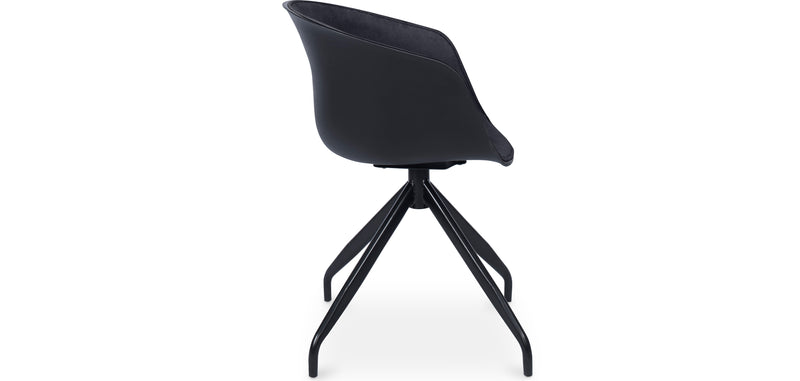 Chaise de bureau avec accoudoirs - Chaise de bureau design noire - Jodie