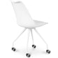 Chaise de bureau à roulettes - Chaise de bureau blanche - Canva