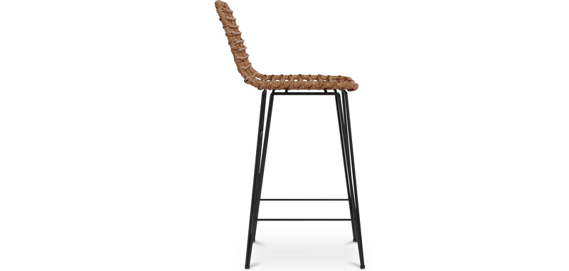Tabouret de bar en osier - Boho Bali Design -65cm - Catori