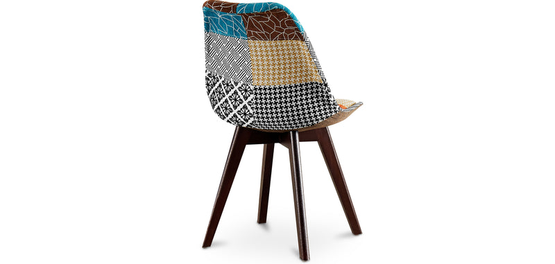 Chaise de Salle à Manger - Revêtement Patchwork - Patty