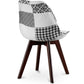 Dining chair - upholstered in black and white patchwork - New edition - Sam