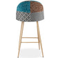 Upholstered Patchwork Stool - Scandinavian Style - Evelyne