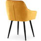 Dining chair with armrests - upholstered in velvet - Alene