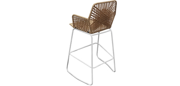Bar Stool Design Boho Bali Rattan Synthetic 75cm - Tale - gallery 6