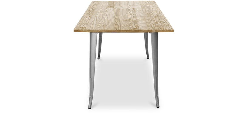 Table à manger rectangulaire - Design industriel - Bois - Troy