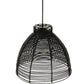 Lampa sufitowa z czarnego rattanu - Lampa wisząca w stylu Boho Bali - Gian
