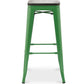 Bar stool - Industrial design - Wood and steel - 76 cm - New Edition - Stylix