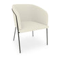 Fauteuil avec accoudoirs En Bouclette Fausse Fourrure Tapissée - Boucles Blanches - Miusen