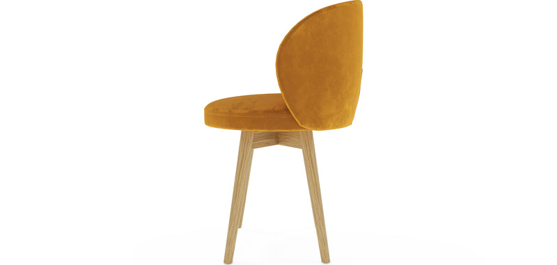 Velvet upholstered dining chair  - Yuna