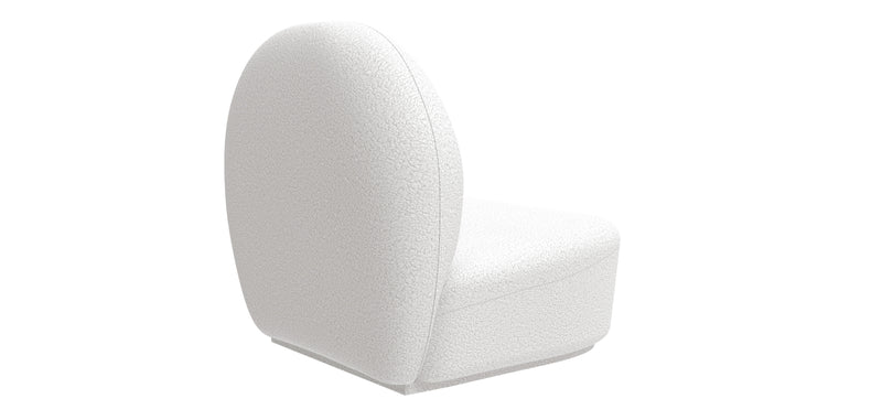 Sillón bouclé blanco - tapizado - Loraine