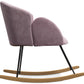 Fauteuil à bascule rembourré en velours - Freia