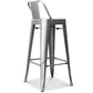 Bar stool with backrest - Industrial design - 76cm - New edition - Stylix