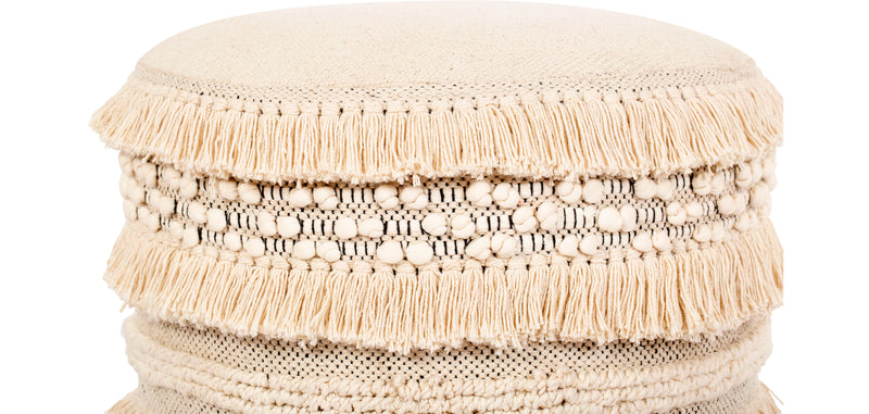 Tabouret Pouf Rond - Style Boho Bali - Jenny