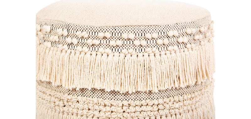 Pouf sgabello stile boho Bali, cotone - Debra