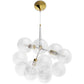 Candeeiro suspenso, lustre globo de design moderno, 9 globos de vidro - Glaub