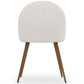 Chaise de salle à manger En Bouclette Fausse Fourrure Tapissée - Boucles Blanches - Scandinave - Evelyne