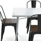 Pack Table à manger et 4 chaises à manger Design industriel - Nouvelle édition- Bistrot Stylix